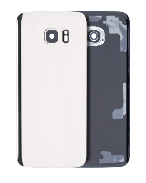 Zadní sklo se sklíčkem kamery pro Samsung Galaxy S7 Edge (bez loga) (Aftermarket Plus) (bílá)
