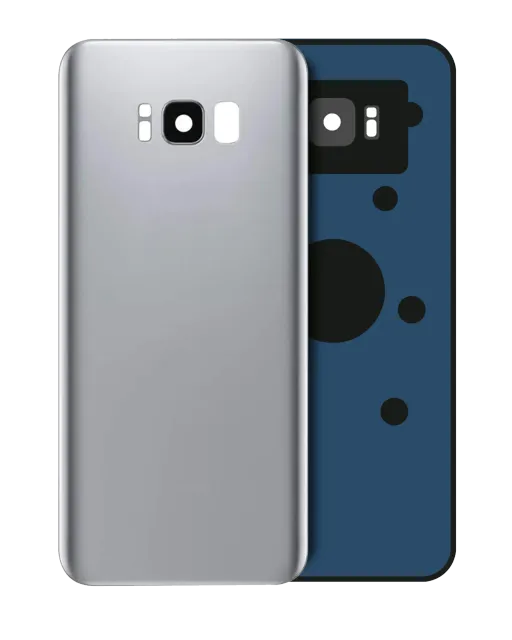 Zadní sklo se sklíčkem kamery pro Samsung Galaxy S8 (bez loga) (Aftermarket Plus) (Arctic Silver)
