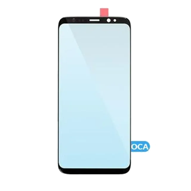 Přední sklo s OCA (předinstalováno) pro Samsung Galaxy S8 (černá) (125 um)