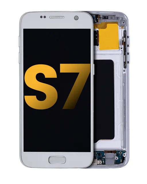 OLED displej s rámečkem pro Samsung Galaxy S7 (repasovaný) (All US Models) (Silver Titanium)