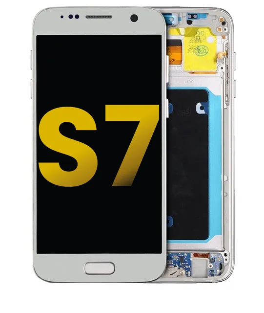 OLED displej s rámečkem pro Samsung Galaxy S7 (repasovaný) (All US Models) (White Pearl)