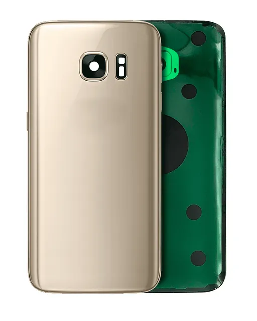 Zadní sklo se sklíčkem kamery pro Samsung Galaxy S7 (bez loga) (Aftermarket Plus) (Gold Platinum)