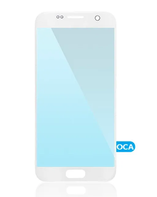 Přední sklo s OCA (předinstalováno) pro Samsung Galaxy S7 (bílá)