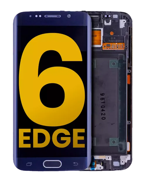 OLED displej s rámečkem pro Samsung Galaxy S6 Edge (repasovaný) (Black Sapphire)