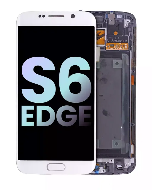 OLED displej s rámečkem pro Samsung Galaxy S6 Edge (CDMA: Verizon / Sprint) (Service Pack) (White Pearl)