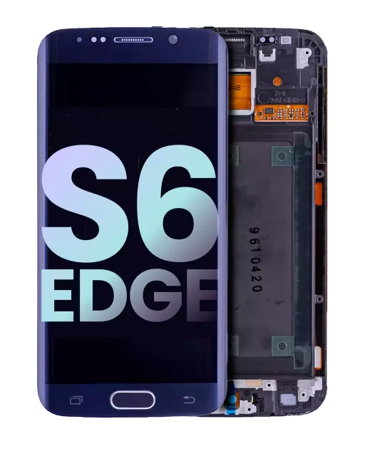 OLED displej s rámečkem pro Samsung Galaxy S6 Edge (CDMA: Verizon / Sprint) (Service Pack) (Black Sapphire)