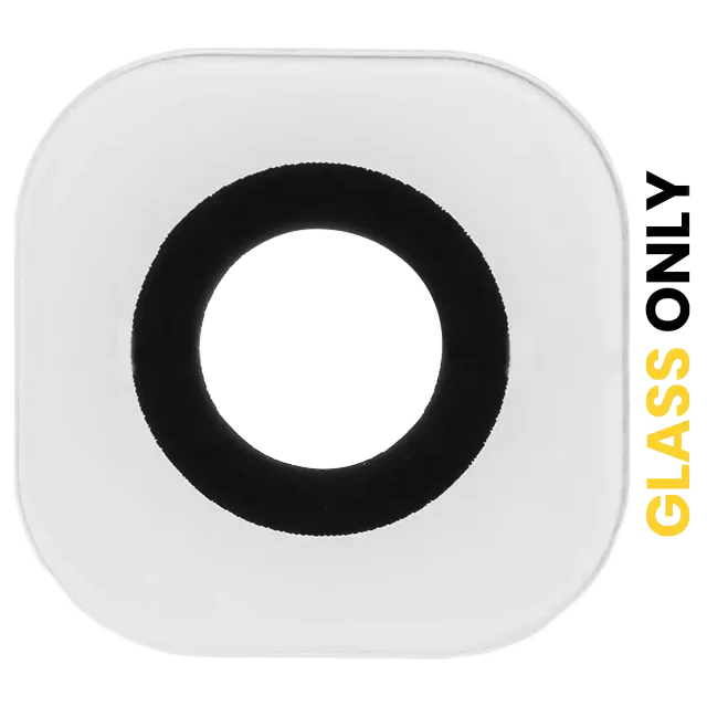 Sklíčko zadní kamery (jen sklo) s lepením pro Samsung Galaxy S6 / S6 Edge (bílá) (balení 10 ks)