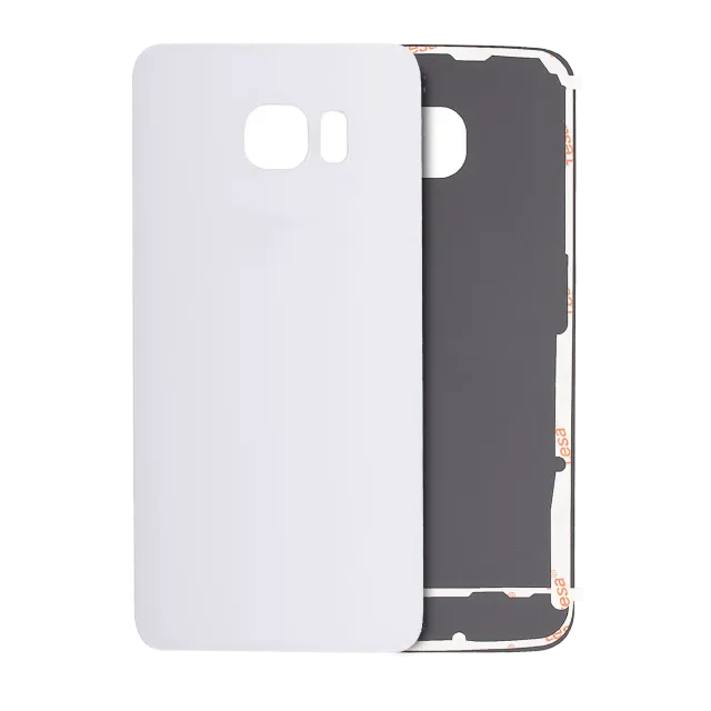 Zadní sklo pro Samsung Galaxy S6 Edge (bez loga) (Aftermarket Plus) (bílá)