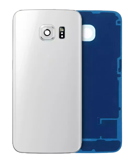 Zadní sklo se sklíčkem kamery pro Samsung Galaxy S6 Edge (Service Pack) (bílá)