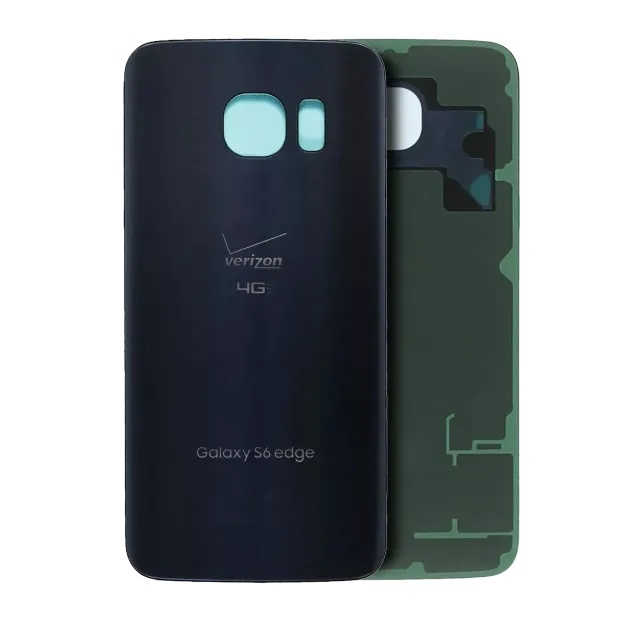Zadní sklo pro Samsung Galaxy S6 Edge (Verizon Logo) (Service Pack) (Black Sapphire)