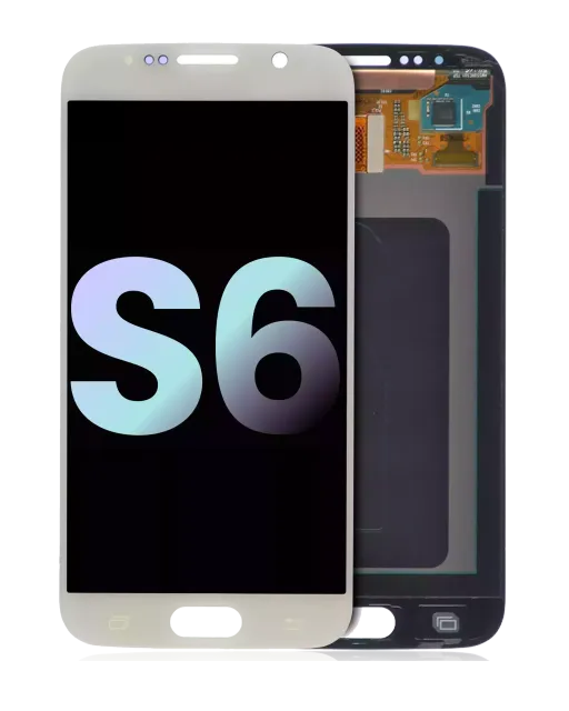 OLED displej bez rámečku pro Samsung Galaxy S6 (Service Pack) (White Pearl)