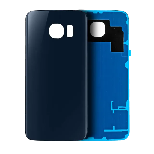 Zadní sklo pro Samsung Galaxy S6 (bez loga) (Aftermarket Plus) (Black Sapphire)