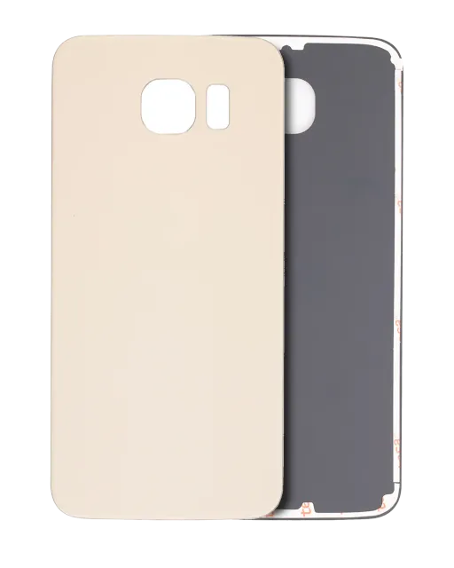 Zadní sklo pro Samsung Galaxy S6 (bez loga) (Aftermarket Plus) (zlatá)