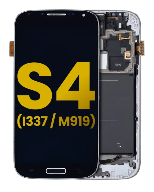 OLED displej s rámečkem pro Samsung Galaxy S4 (i9505 / L720T) (International / Sprint (GSM Model) (repasovaný) (černá)