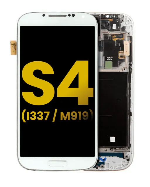 OLED displej s rámečkem pro Samsung Galaxy S4 (I337 / M919) (AT&T & T-Mobile / Straight Talk) (repasovaný) (bílá)