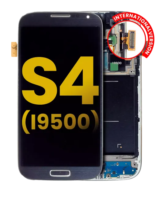 OLED displej s rámečkem pro Samsung Galaxy S4 (i9500) (mezinárodní verze) (repasovaný) (černá)