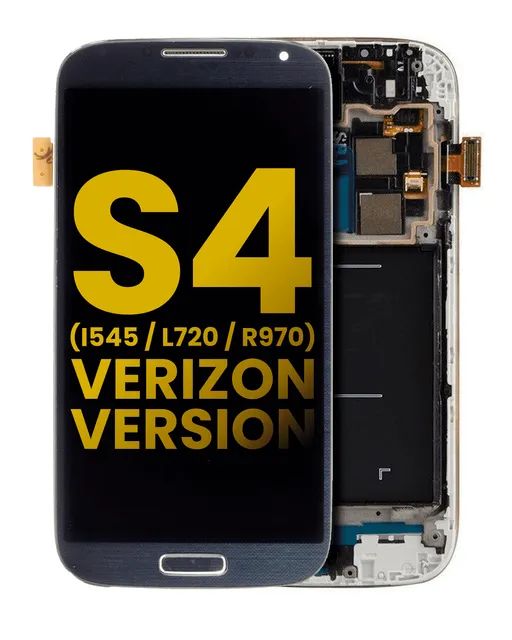 OLED displej s rámečkem pro Samsung Galaxy S4 (i545 / L720 / R970) (Verizon & Sprint) (repasovaný) (černá)