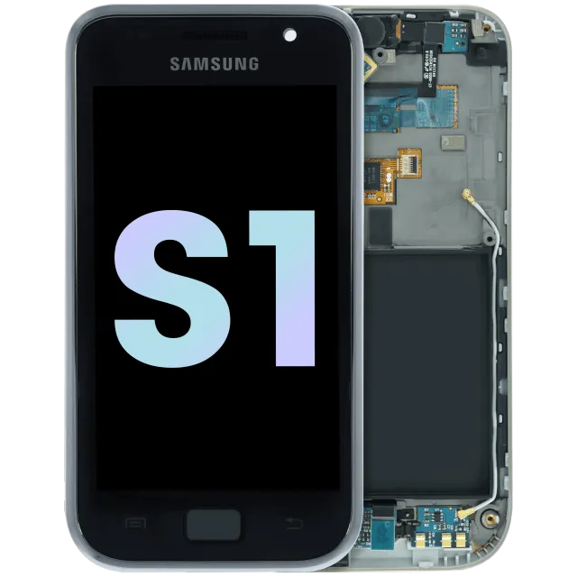 LCD displej s rámečkem pro Samsung Galaxy S1 (Service Pack) (bílá)