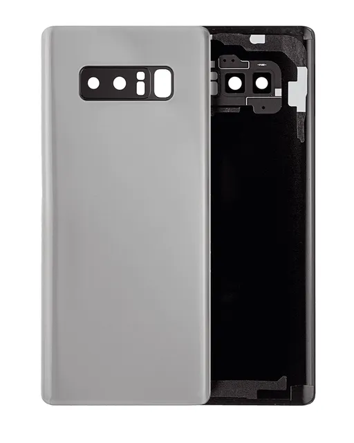 Zadní sklo se sklíčkem kamery pro Samsung Galaxy Note 8 (bez loga) (Aftermarket Plus) (stříbrná)