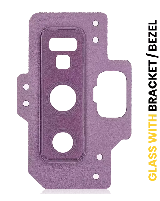 Sklíčko zadní kamery s držák / bezel pro Samsung Galaxy Note 9 (Lavender Purple)