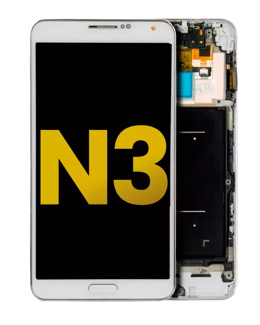 OLED displej s rámečkem pro Samsung Galaxy Note 3 (repasovaný) (AT&T / T-Mobile) (bílá)