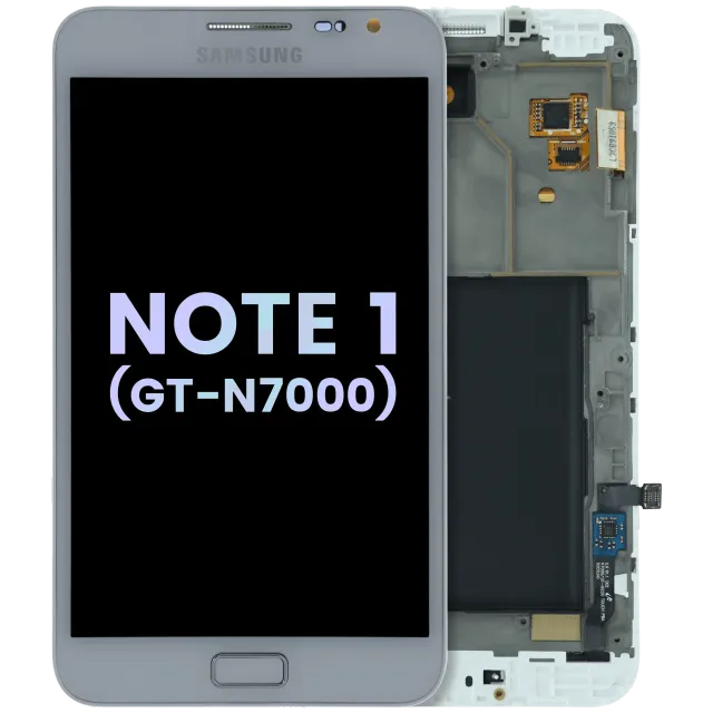 OLED displej s rámečkem pro Samsung Galaxy Note 1 (GT-N7000) (Service Pack) (bílá)