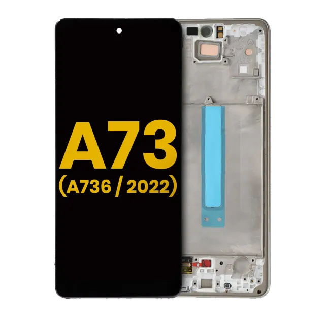 OLED displej s rámečkem pro Samsung Galaxy A73 5G (A736 / 2022) (repasovaný) (bílá)