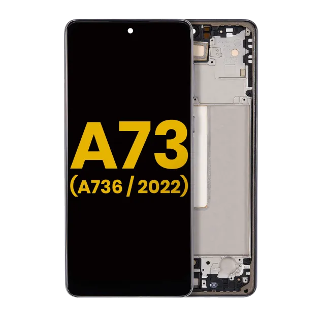 OLED displej s rámečkem pro Samsung Galaxy A73 5G (A736 / 2022) (repasovaný) (šedá)