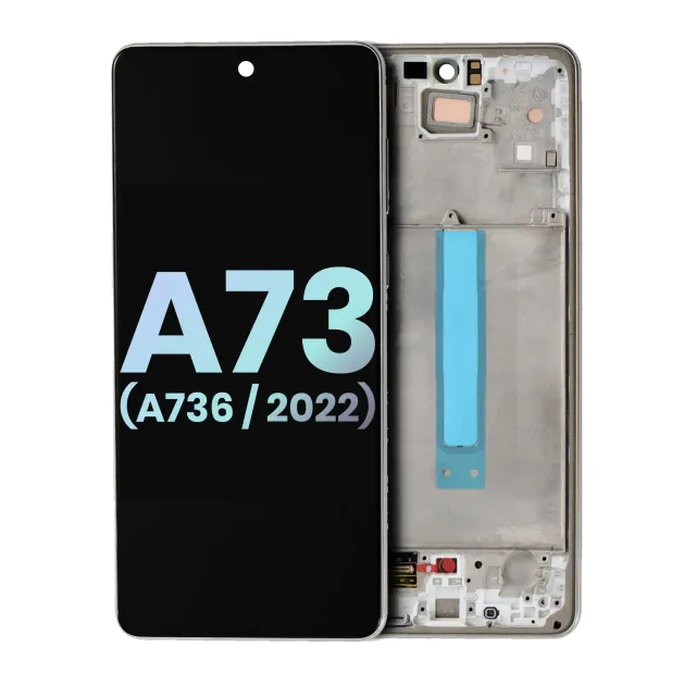 OLED displej s rámečkem pro Samsung Galaxy A73 5G (A736 / 2022) (Service Pack) (šedá)