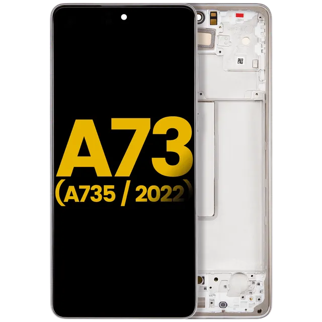 OLED displej s rámečkem pro Samsung Galaxy A73 (A735 / 2022) (repasovaný) (bílá)