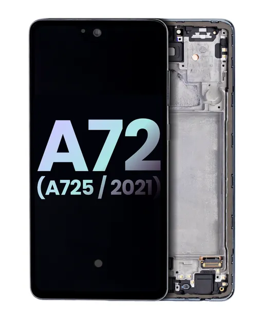 OLED displej s rámečkem pro Samsung Galaxy A72 (A725 / 2021) (Service Pack) (černá)