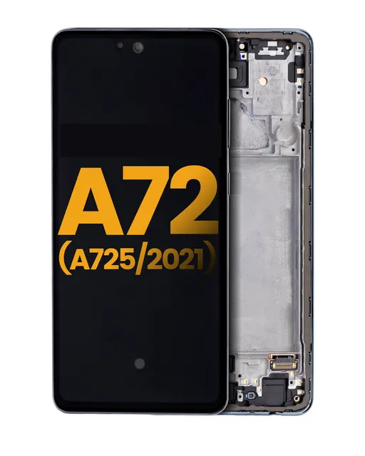 OLED displej s rámečkem pro Samsung Galaxy A72 (A725 / 2021) (repasovaný) (černá)