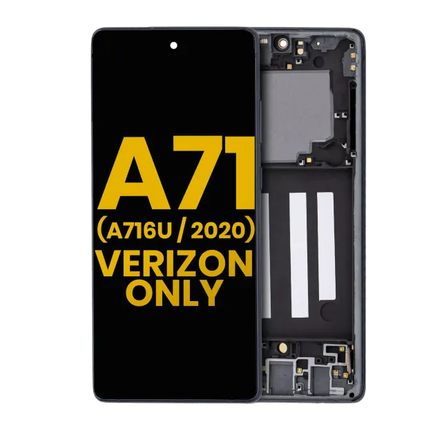 OLED displej s rámečkem pro Samsung Galaxy A716V (A716V / 2020) (Verizon 5G UW Frame Only) (repasovaný) (Prism Cube Black)