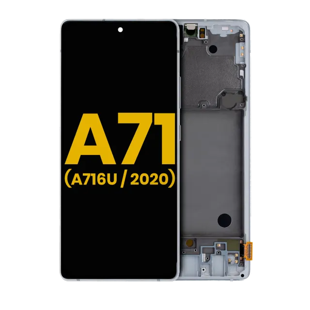 OLED displej s rámečkem pro Samsung Galaxy A71 5G (A716U / 2020) (repasovaný) (Prism Cube Silver)