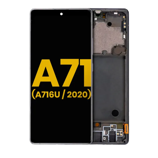 OLED displej s rámečkem pro Samsung Galaxy A71 5G (A716U / 2020) (repasovaný) (Prism Cube Black)