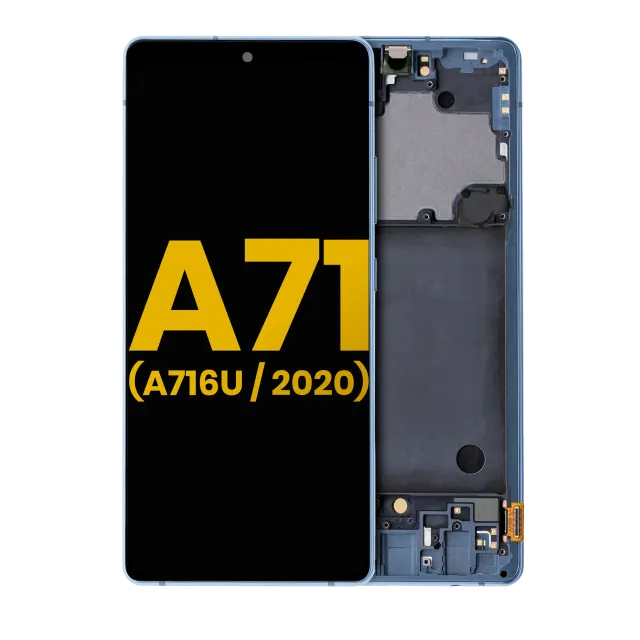 OLED displej s rámečkem pro Samsung Galaxy A71 5G (A716U / 2020) (repasovaný) (Prism Cube Blue)
