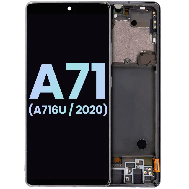 OLED displej s rámečkem pro Samsung Galaxy A71 5G (A716U / 2020) (Service Pack) (Prism Cube Black)