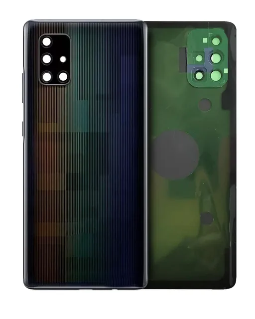 Zadní sklo se sklíčkem kamery pro Samsung Galaxy A71 5G (A716U / 2020) (Service Pack) (Prism Cube Black)