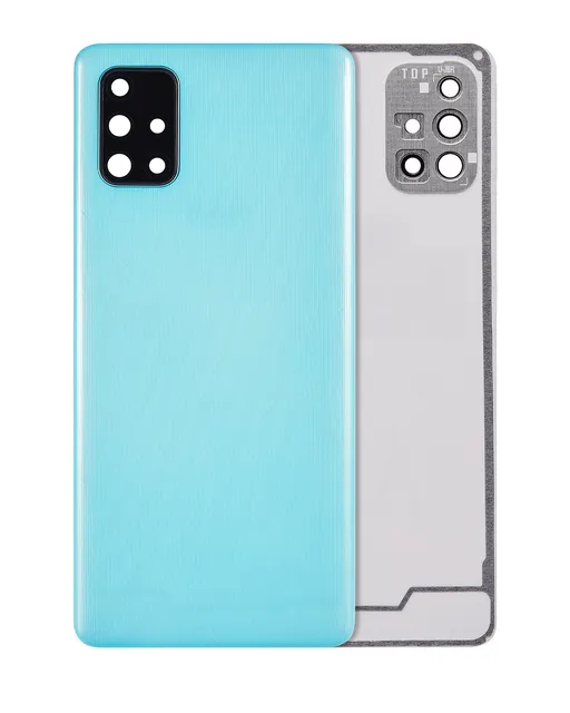 Zadní sklo se sklíčkem kamery pro Samsung Galaxy A71 (A715 / 2020) (Aftermarket Plus) (Prism Crush Blue)