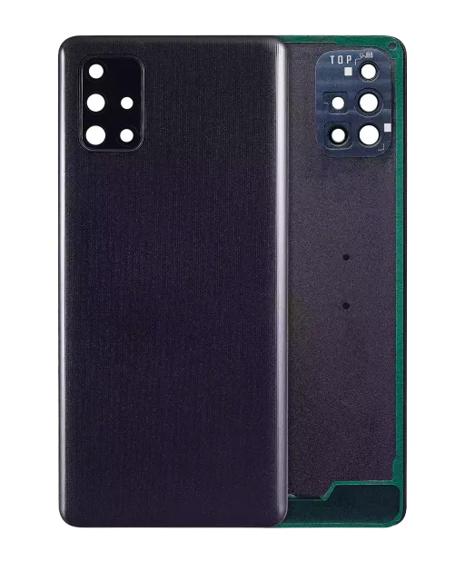 Zadní sklo se sklíčkem kamery pro Samsung Galaxy A71 (A715 / 2020) (Service Pack) (černá)