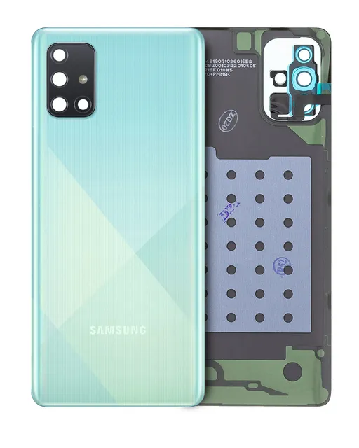 Zadní sklo se sklíčkem kamery pro Samsung Galaxy A71 (A715 / 2020) (Service Pack) (Prism Crush Blue)