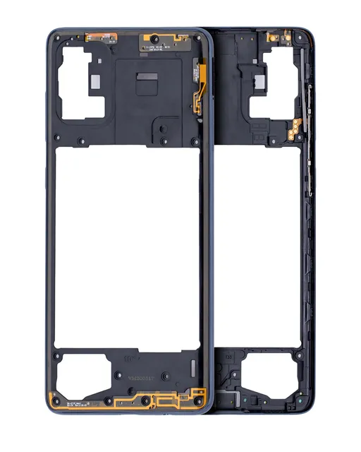 Střední rám (housing) pro Samsung Galaxy A71 (A715 / 2020) (Aftermarket Plus) (Prism Crush Black)