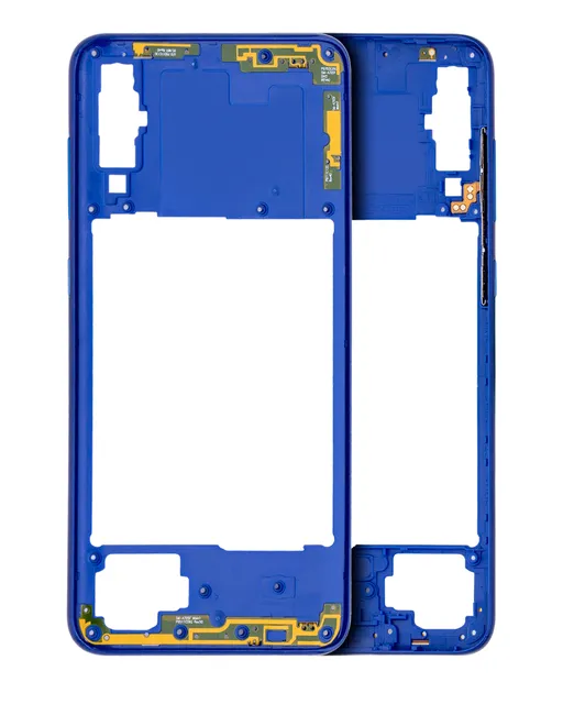 Střední rám (housing) pro Samsung Galaxy A70 (A705 / 2019) (Aftermarket Plus) (modrá)