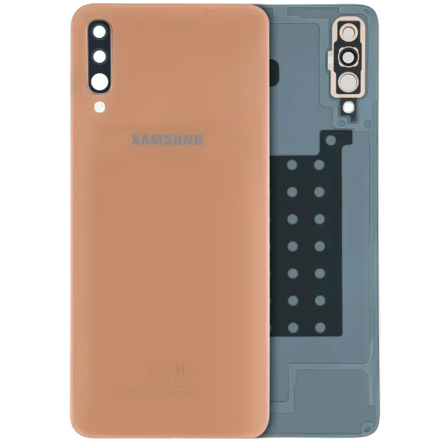 Zadní kryt se sklíčkem kamery pro Samsung Galaxy A70 (A705 / 2019) (Service Pack) (oranžová)