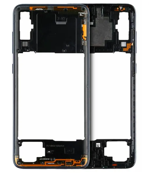 Střední rám (housing) pro Samsung Galaxy A70 (A705 / 2019) (Aftermarket Plus) (černá)
