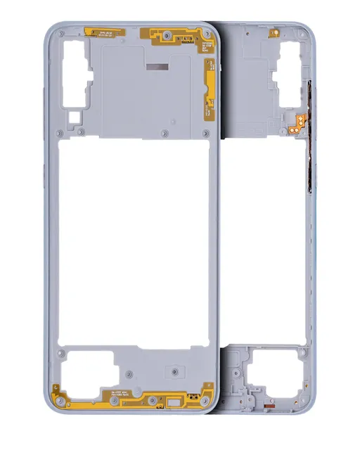 Střední rám (housing) pro Samsung Galaxy A70 (A705 / 2019) (Aftermarket Plus) (bílá)