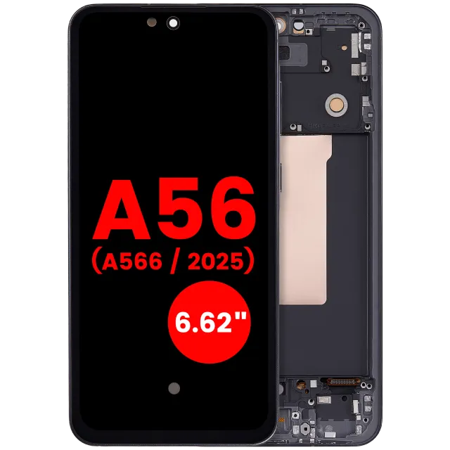 OLED displej s rámečkem pro Samsung Galaxy A56 5G (6.62") (A566 / 2025) (Aftermarket Plus) (grafitová)