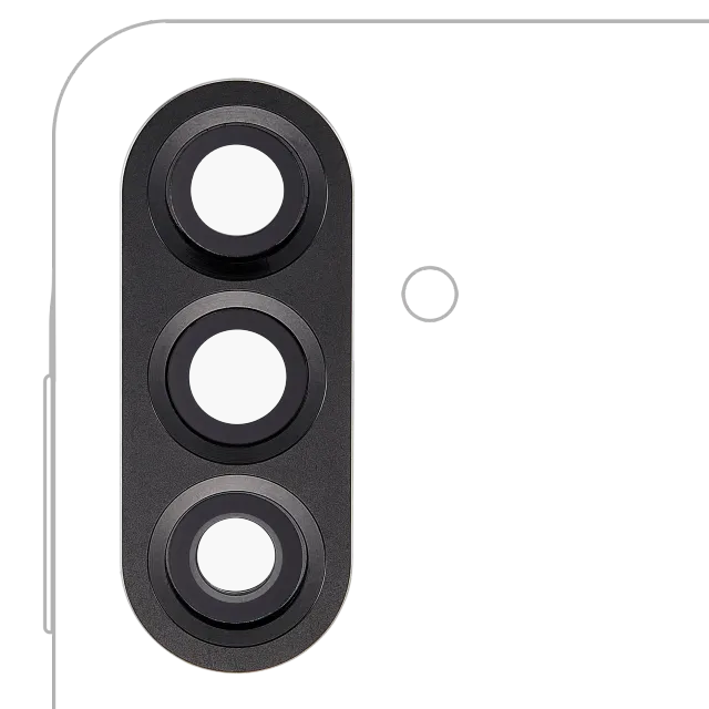 Sklíčko zadní kamery s bezel ring pro Samsung Galaxy A56 5G (A566 / 2025)