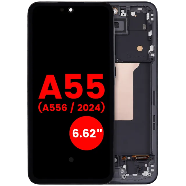 OLED displej s rámečkem pro Samsung Galaxy A55 (6.62") (A556 / 2024) (Aftermarket Plus) (Navy)