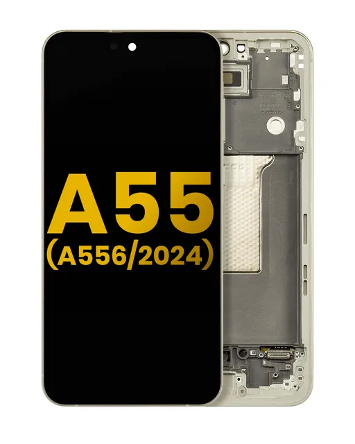 OLED displej s rámečkem pro Samsung Galaxy A55 (A556 / 2024) (repasovaný) (Lemon)